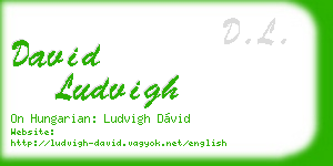 david ludvigh business card